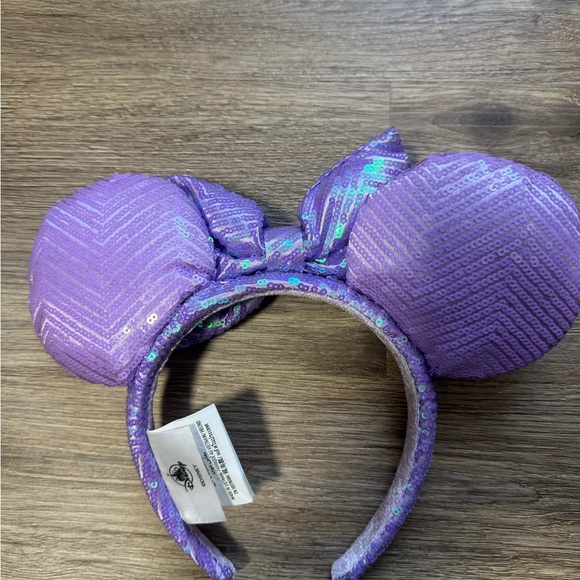 Disney Purple Sequin Minnie Mouse Ears Headband - Picture 2 of 2